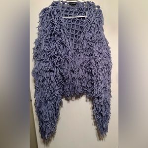 Blue yarn cardigan
